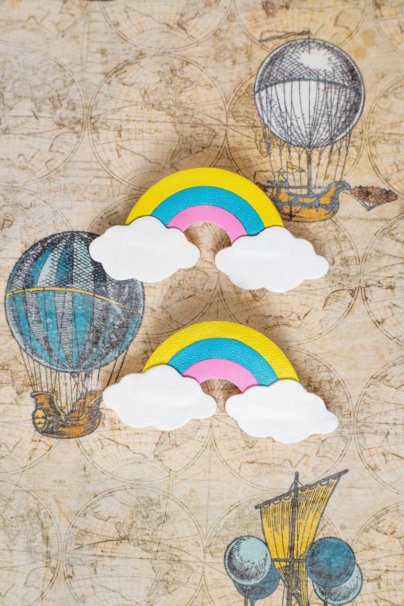 Rainbow in the Clouds Brooch
