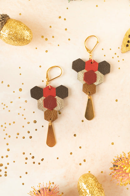 Boucles d’oreilles Audrey rouges