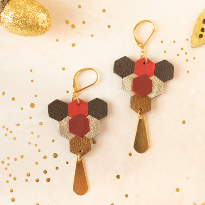 Boucles d’oreilles Audrey rouges