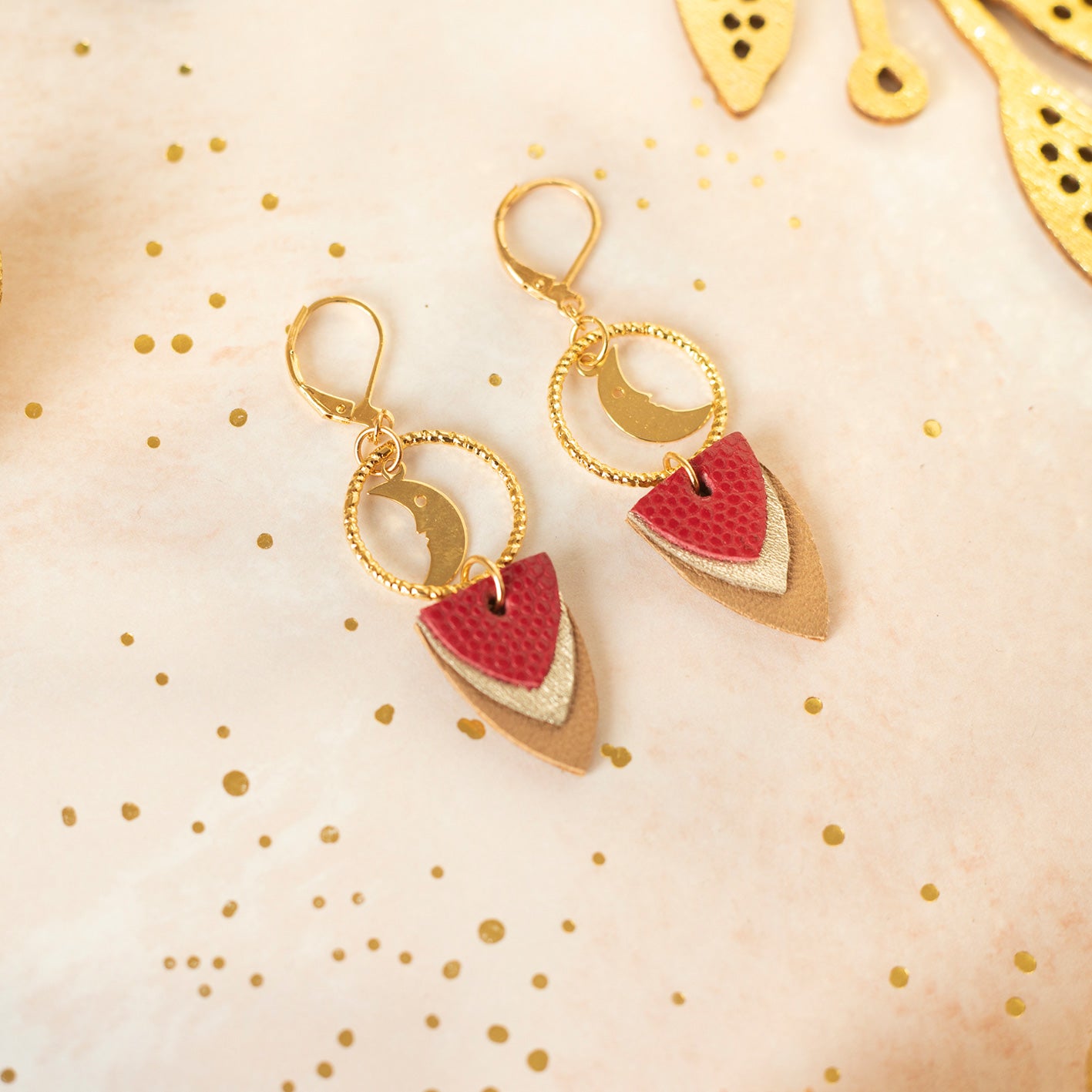 Red Ava earrings