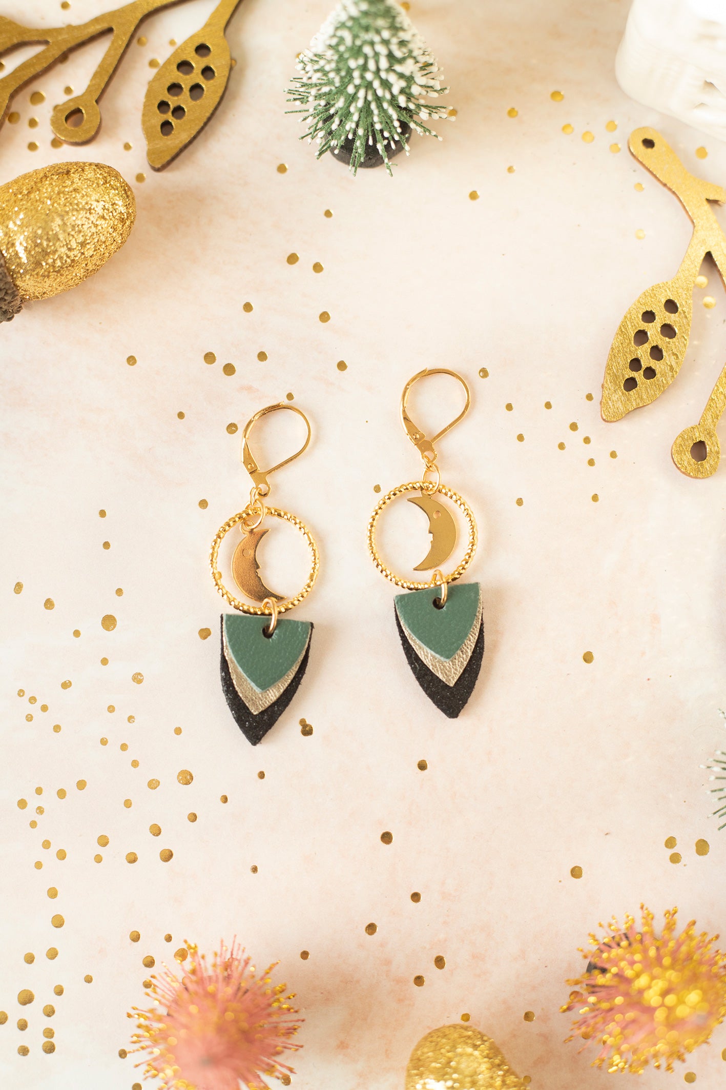 Green Ava earrings