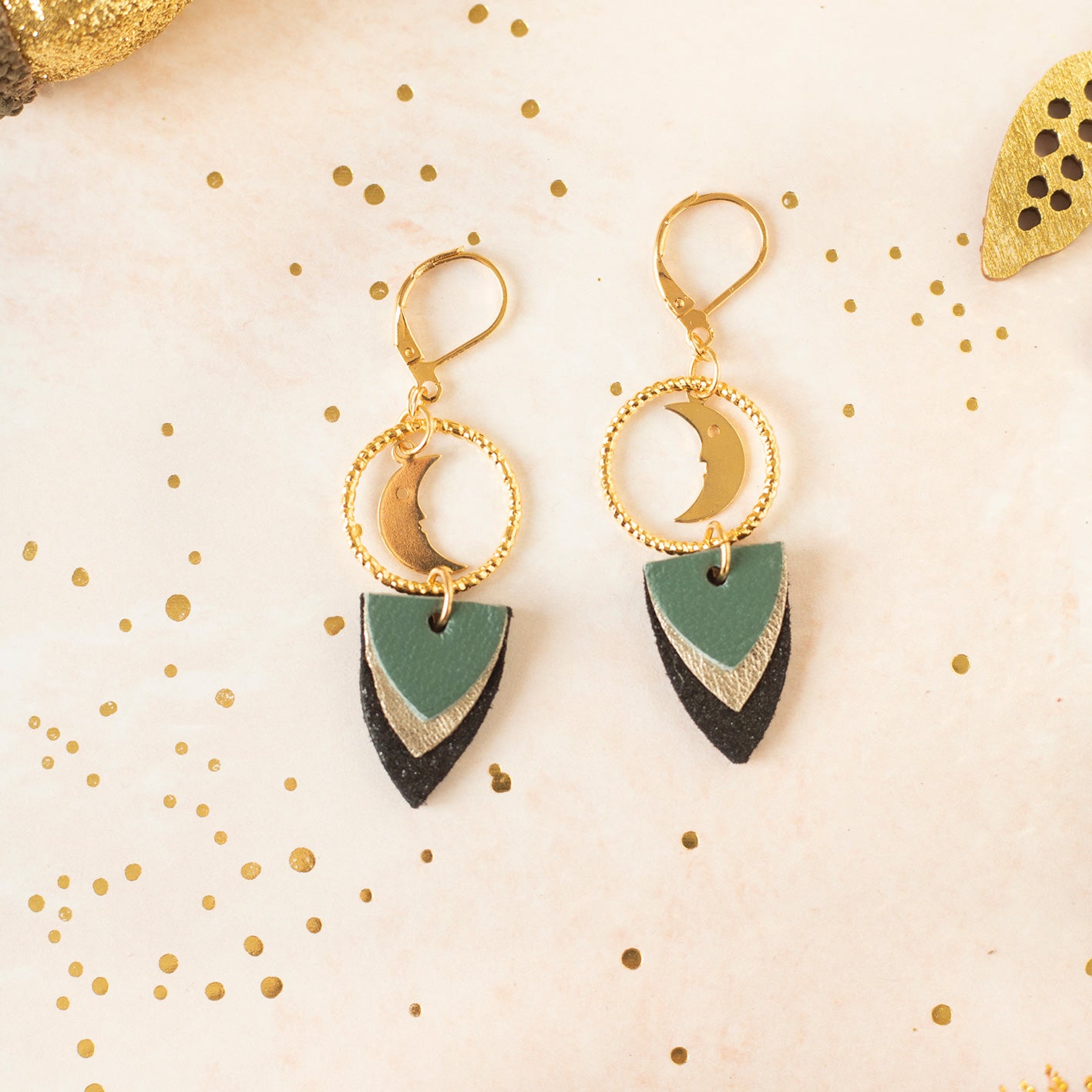 Green Ava earrings