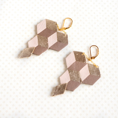 Boucles d’oreilles Erika rose