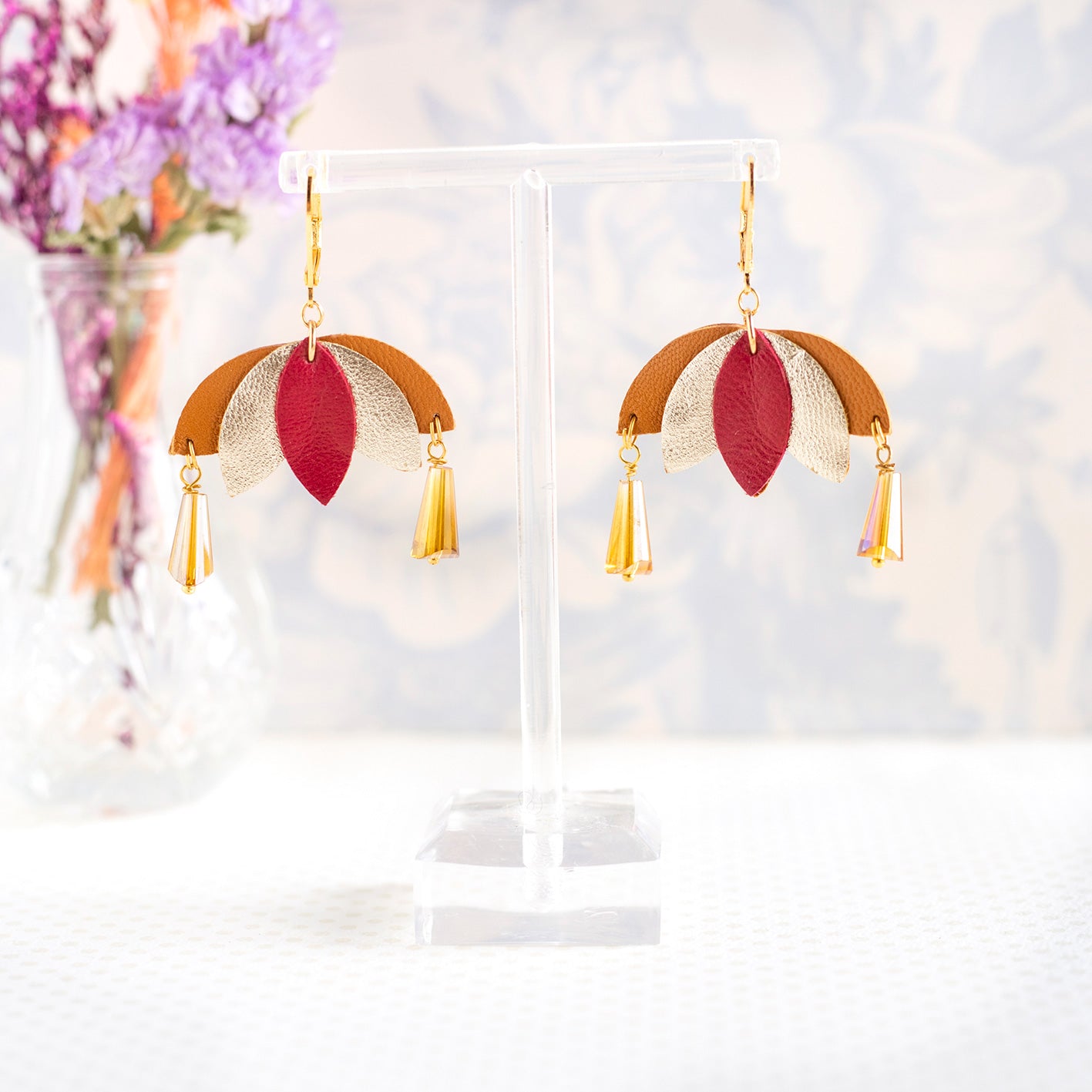 Boucles d’oreilles Kallie rouges