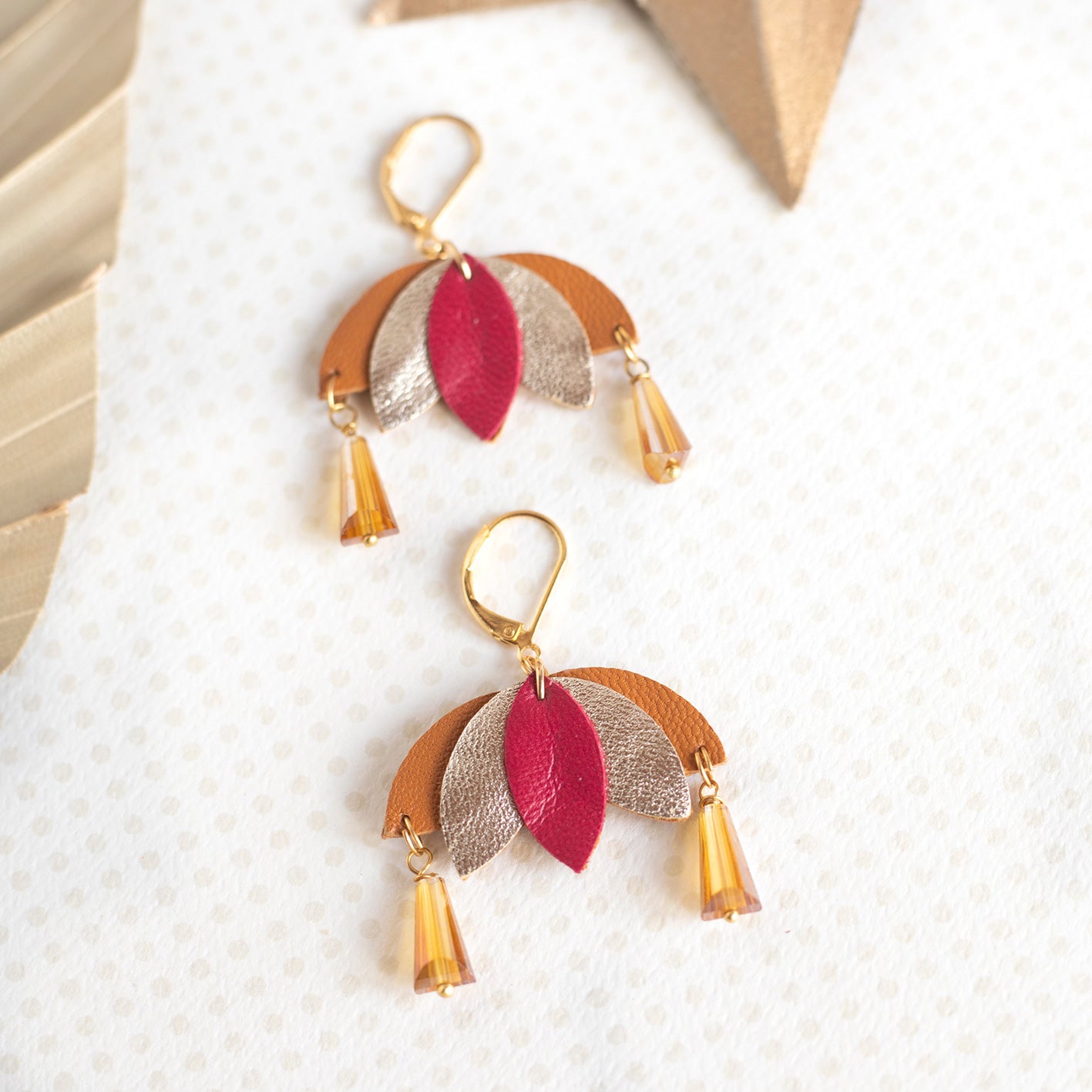 Boucles d’oreilles Kallie rouges