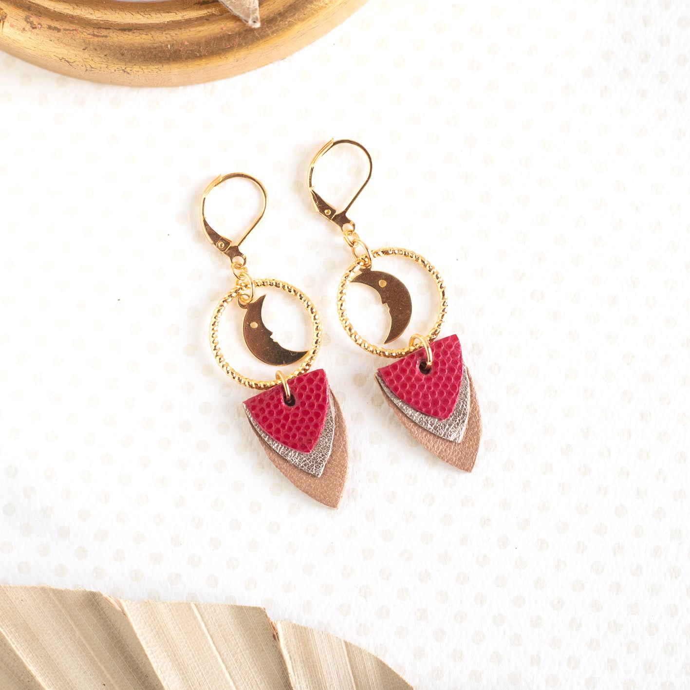 Red Ava earrings