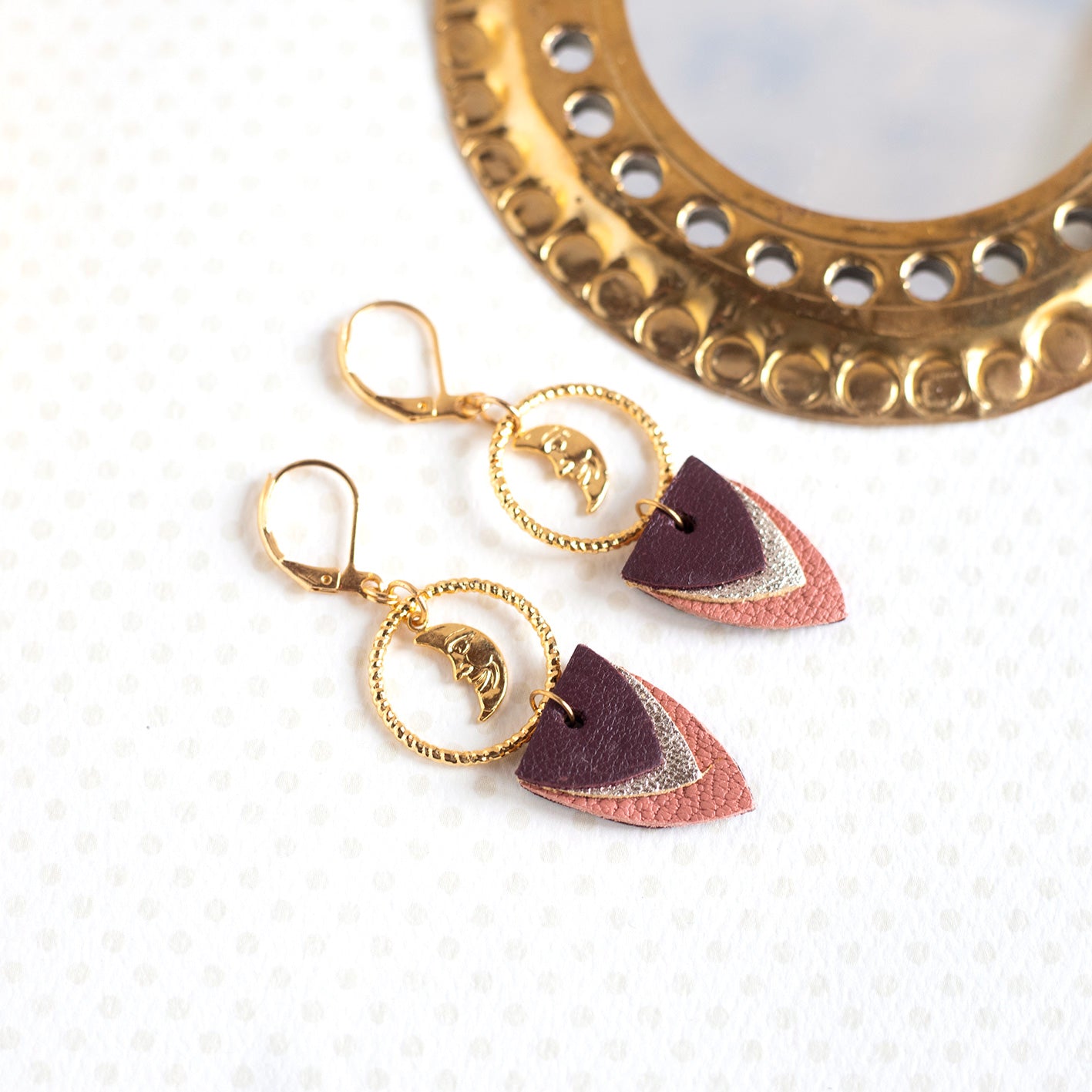 Ava salmon earrings
