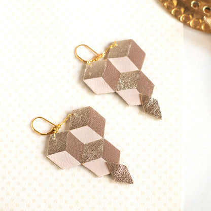 Boucles d’oreilles Erika rose