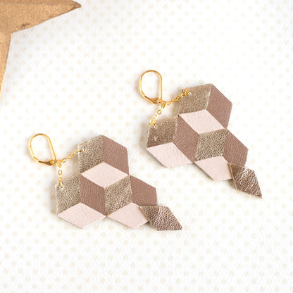 Boucles d’oreilles Erika rose