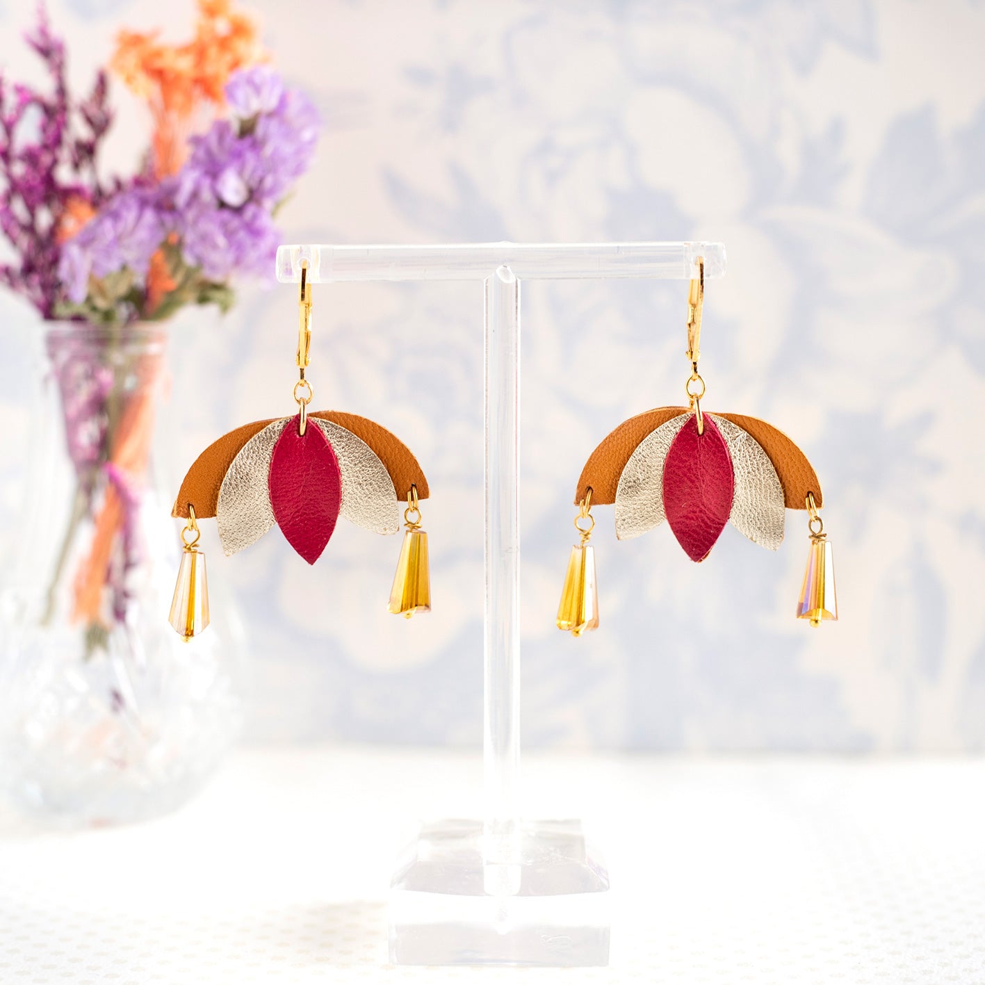 Boucles d’oreilles Kallie rouges