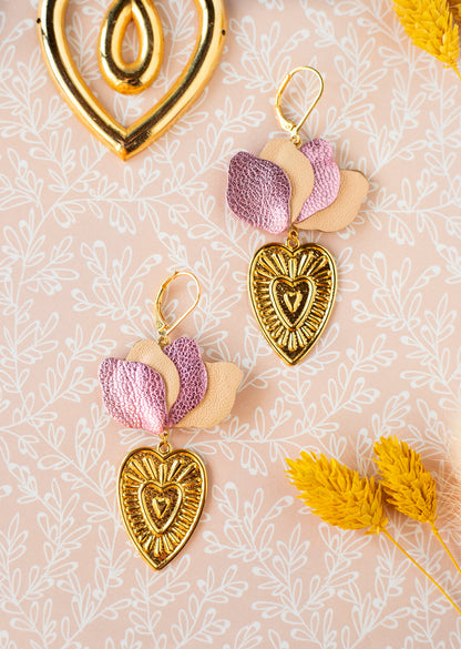 Boucles d'oreilles Coeurs Flamboyants