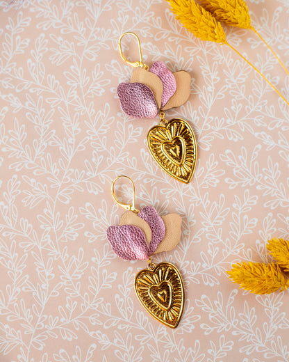 Boucles d'oreilles Coeurs Flamboyants